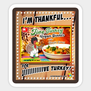 Jive Turkey Vegan Dinner Sticker